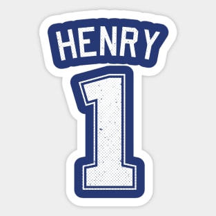 Henry Number One (1) Athletic Sports Jersey Sticker